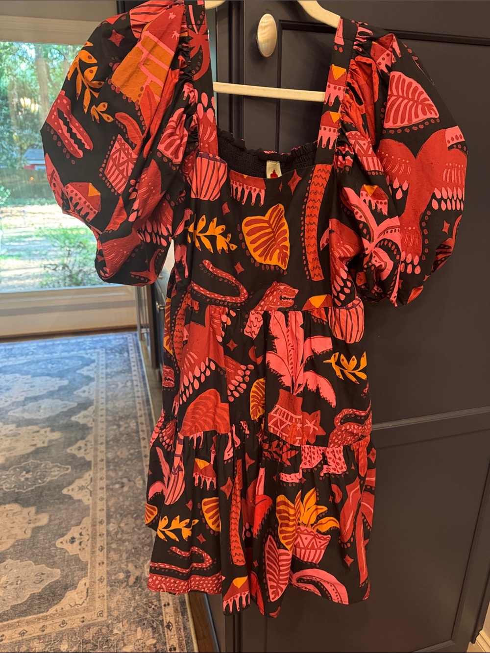 FARM Rio black mini dress
